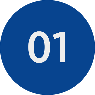 Number 01 on blue background